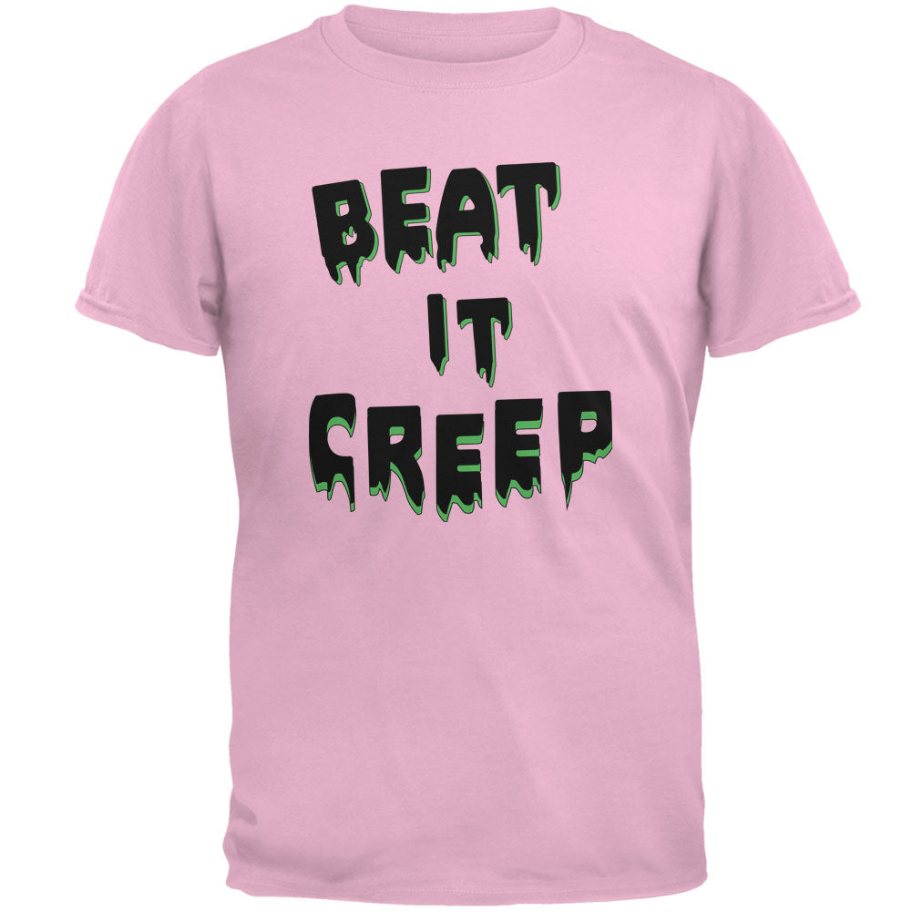 Halloween Beat it Creep Mens T Shirt Men's T-Shirts Old Glory 2XL Light Pink