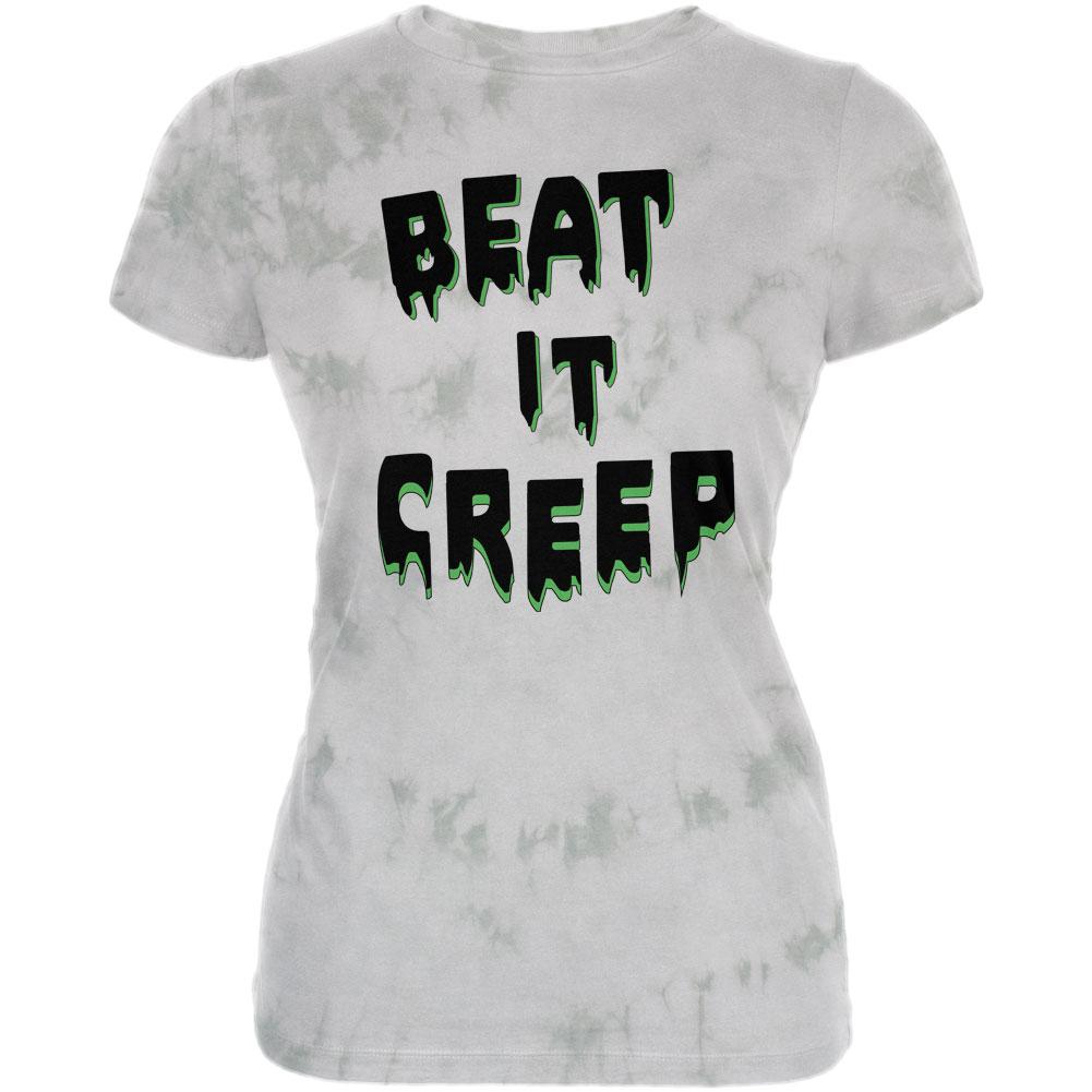 Halloween Beat it Creep Juniors Premium Soft T Shirt Juniors T-Shirts Old Glory 2XL Green