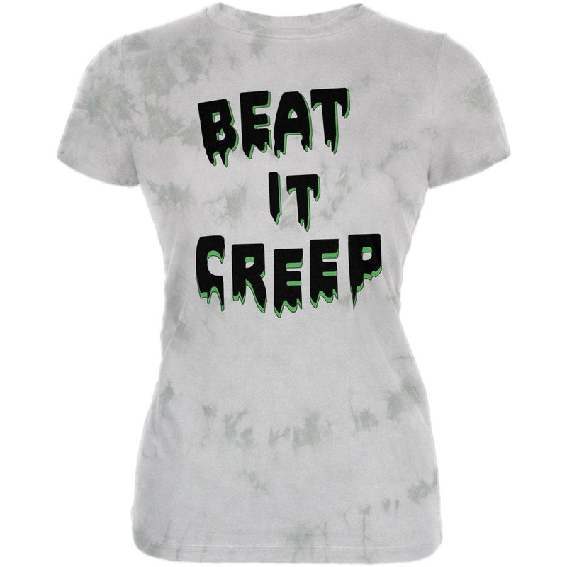 Halloween Beat it Creep Juniors Premium Soft T Shirt Juniors T-Shirts Old Glory 2XL Green