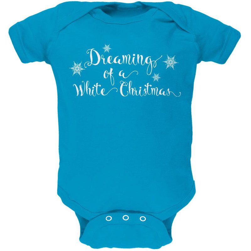 Dreaming of a White Christmas Soft Baby One Piece Baby One Piece Old Glory 12MO Turquoise