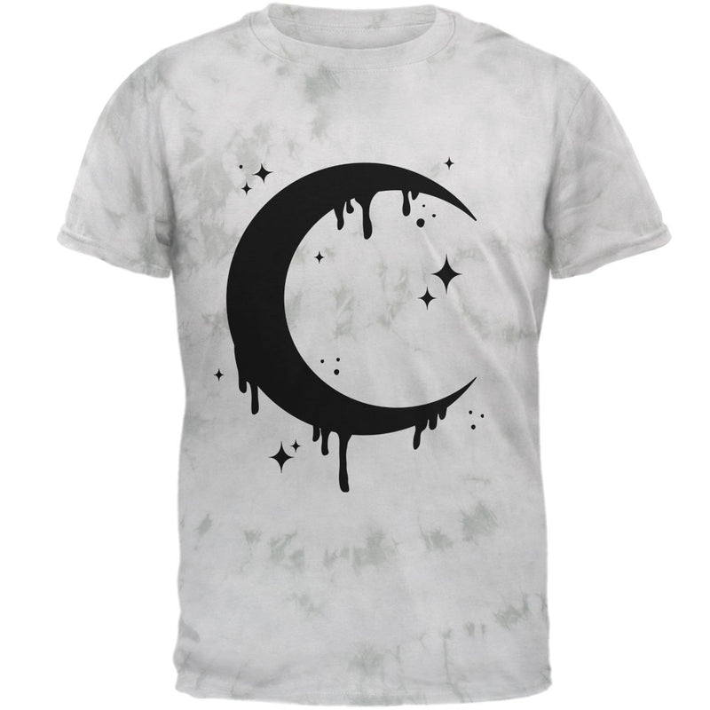 Halloween Dripping Crescent Moon Adult T-Shirt Men's T-Shirts Old Glory XL Crackle Moss Tie Dye
