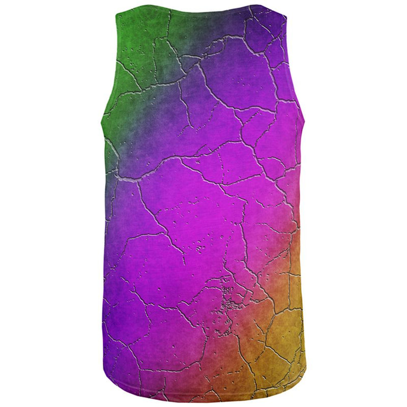 Mardi Gras Party Mask Distressed Grunge Flag All Over Mens Tank Top Men's Tank Tops Old Glory