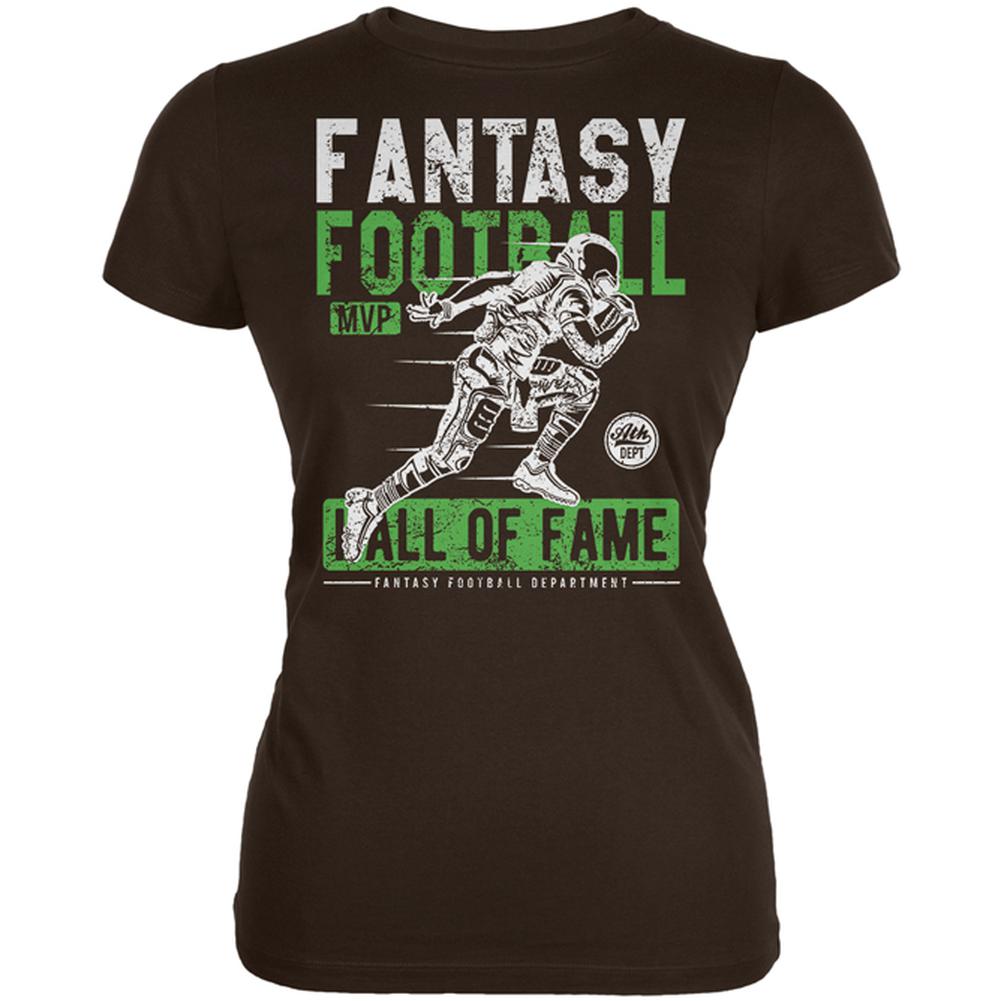 Fantasy Football MVP Hall Of Fame Juniors Soft T Shirt Juniors T-Shirts Old Glory 2XL Brown