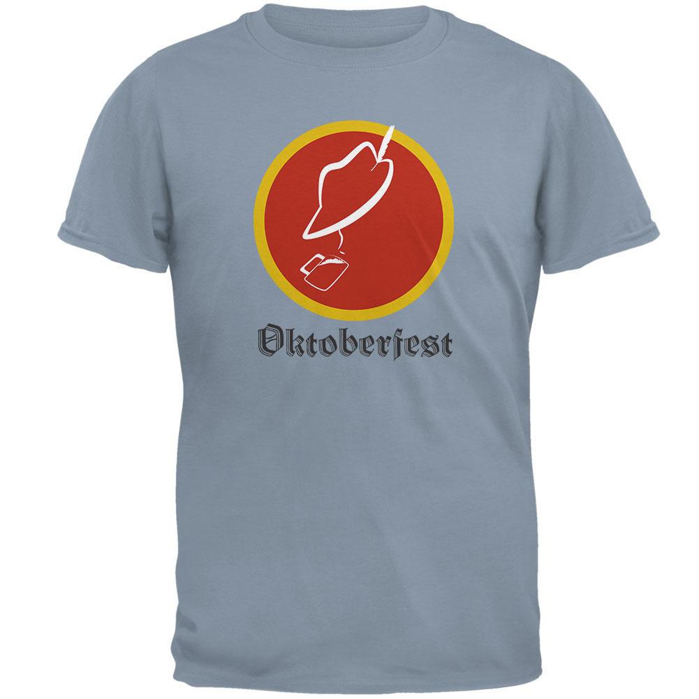 Oktoberfest German Folk Hat Drinking Beer Mens T Shirt Men's T-Shirts Old Glory 2XL Stone Blue