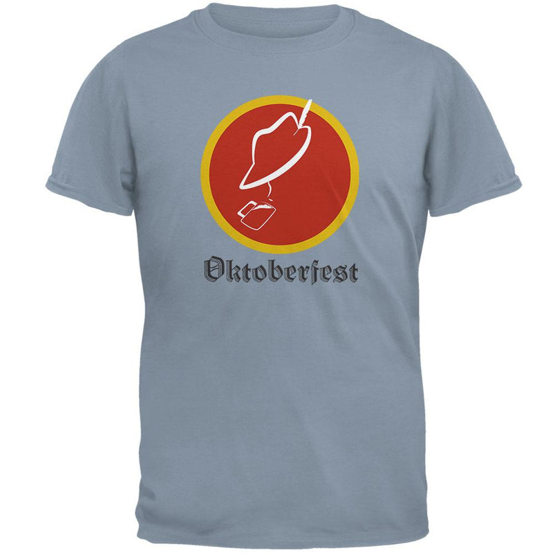 Oktoberfest German Folk Hat Drinking Beer Mens T Shirt Men's T-Shirts Old Glory 2XL Stone Blue