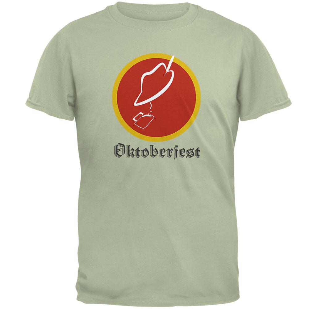 Oktoberfest German Folk Hat Drinking Beer Mens T Shirt Men's T-Shirts Old Glory 2XL Serene Green