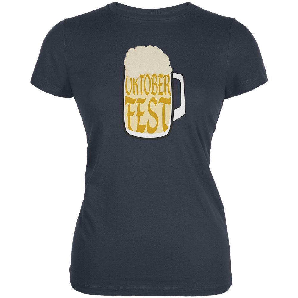 Oktoberfest German Beer Stein Juniors Soft T Shirt Juniors T-Shirts Old Glory LG Indigo Blue