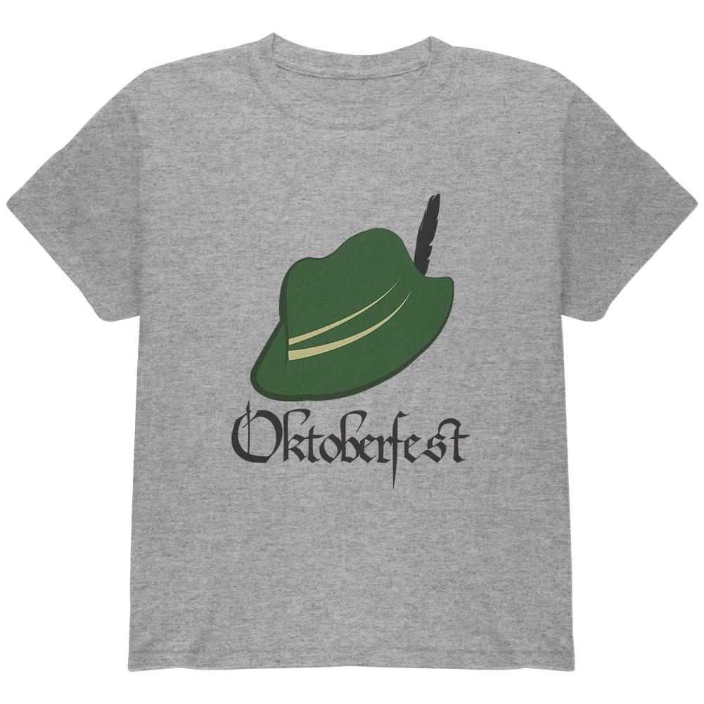 Oktoberfest German Folk Hat Youth T Shirt Youth T-Shirts Old Glory LG Heather