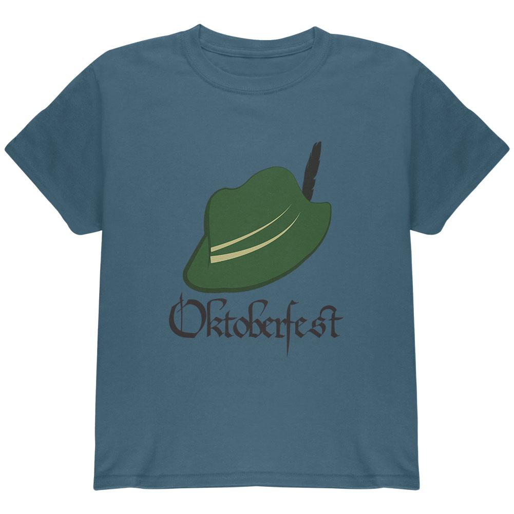 Oktoberfest German Folk Hat Youth T Shirt Youth T-Shirts Old Glory LG Indigo Blue
