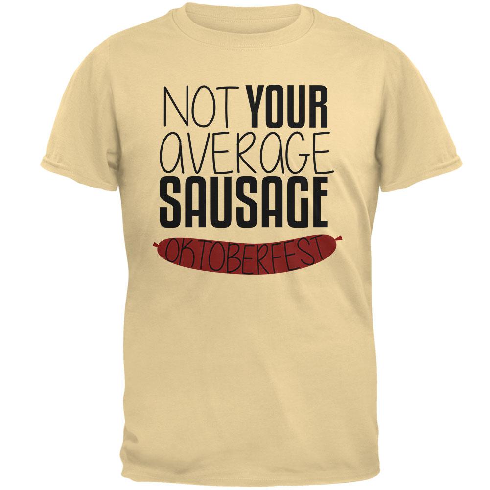Oktoberfest Not Your Average Sausage German Bratwurst Mens T Shirt Men's T-Shirts Old Glory 2XL Yellow Haze