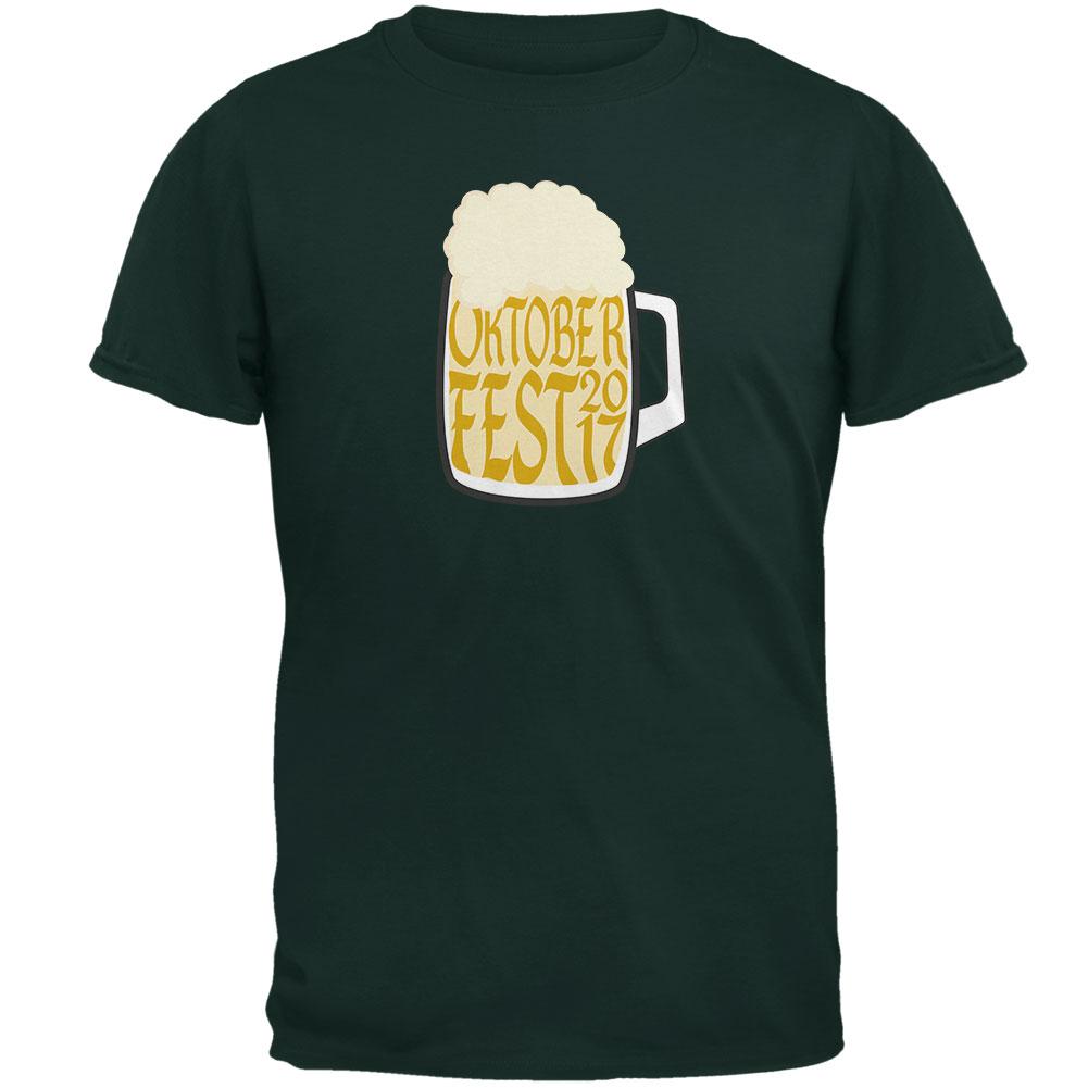 Oktoberfest German Beer Stein 2017 Mens T Shirt Men's T-Shirts Old Glory 2XL Forest Green