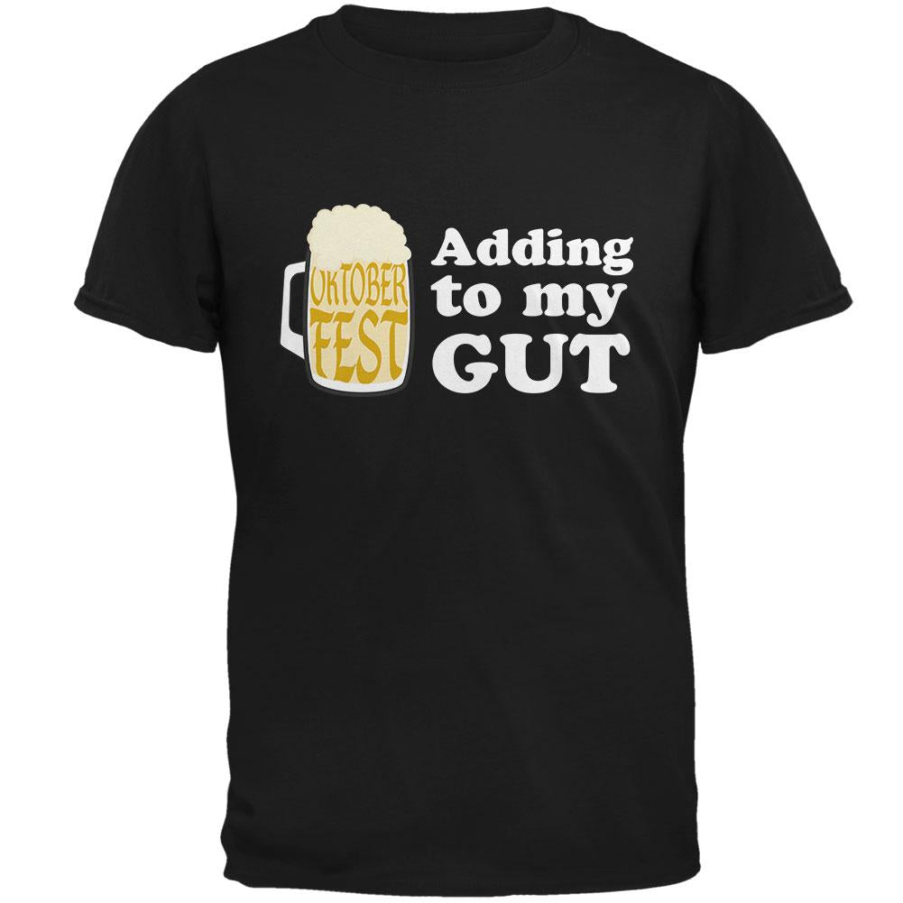 Oktoberfest Adding to My Gut German Beer Mens T Shirt Men's T-Shirts Old Glory 2XL Black