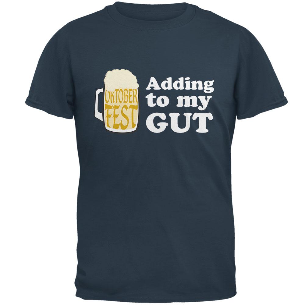 Oktoberfest Adding to My Gut German Beer Mens T Shirt Men's T-Shirts Old Glory LG Denim