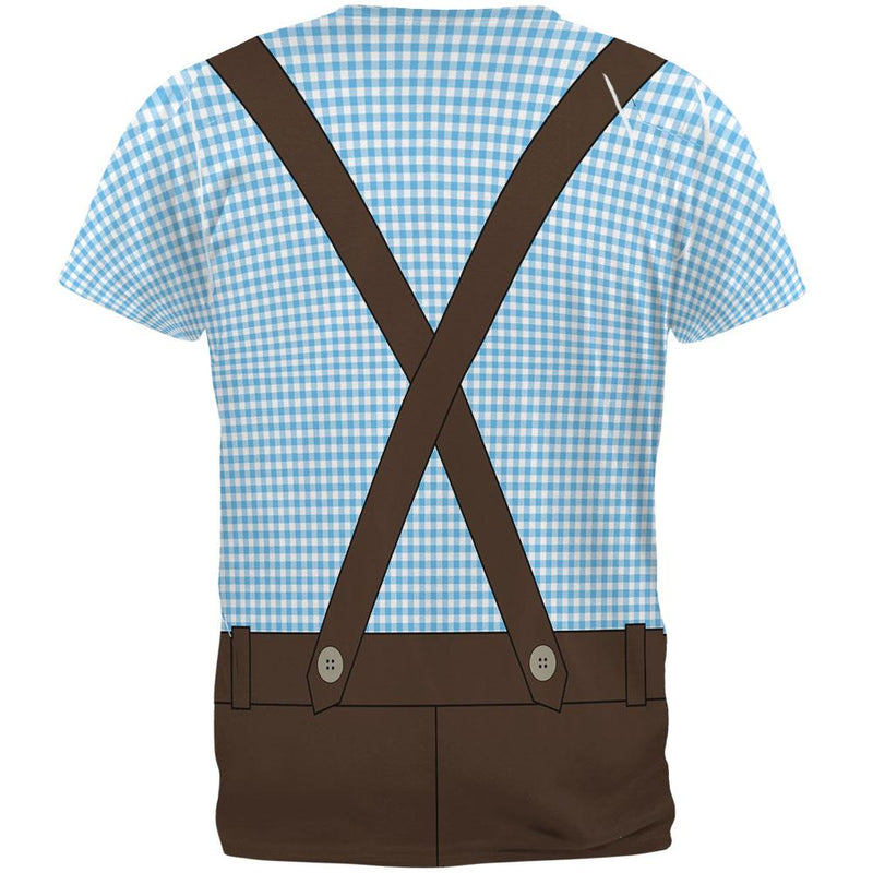 Oktoberfest Lederhosen Costume German Brown Suspenders All Over Mens T Shirt Men's T-Shirts Old Glory