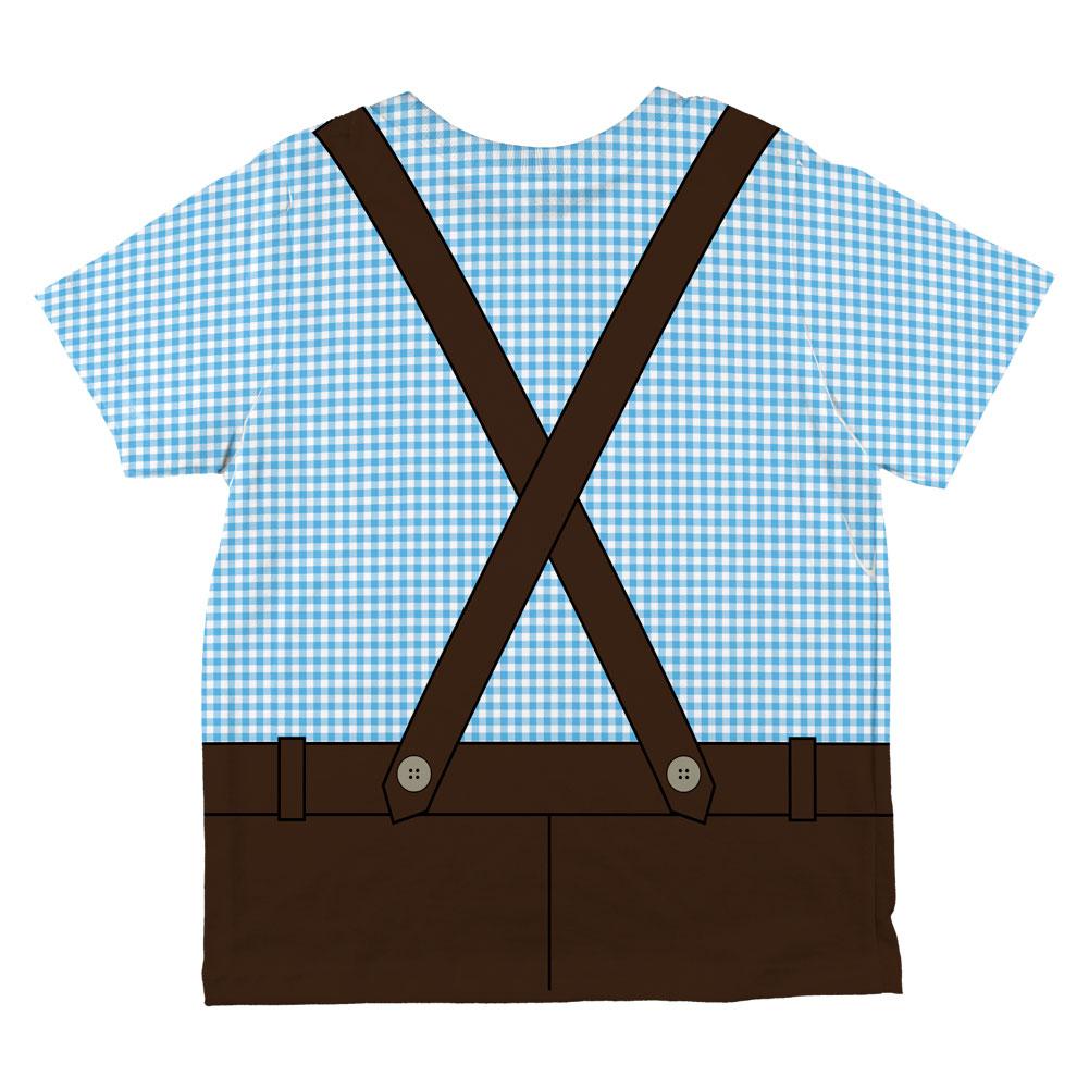 Oktoberfest Lederhosen Costume German Brown Suspenders All Over Toddler T Shirt Toddler T-Shirts Old Glory