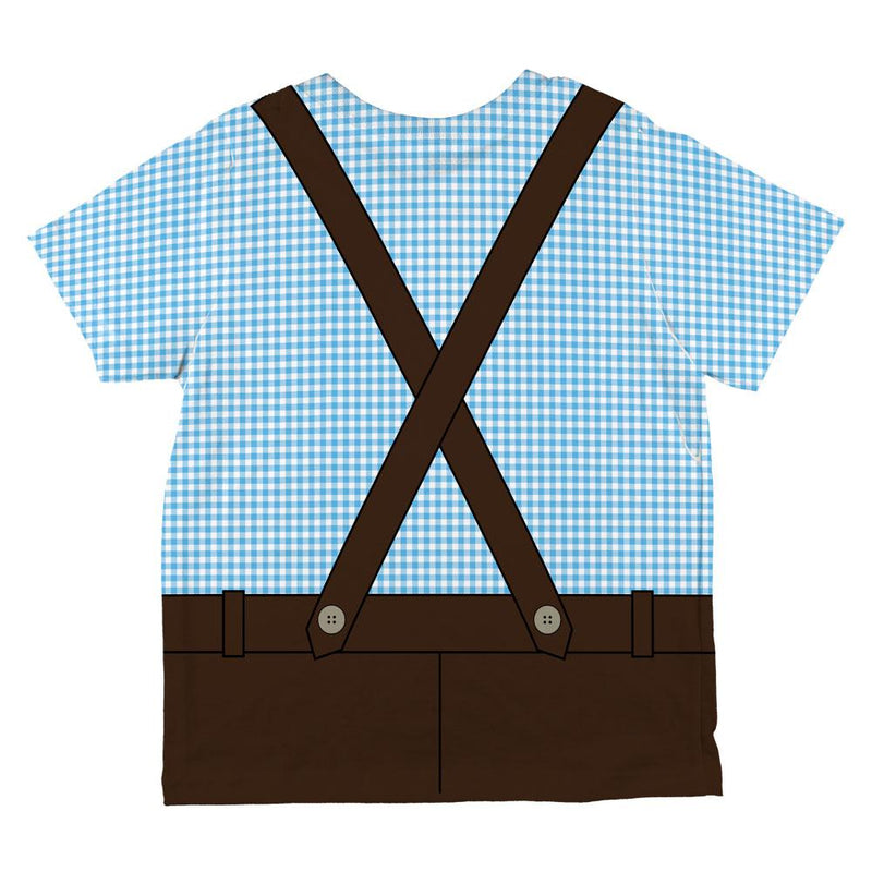 Oktoberfest Lederhosen Costume German Brown Suspenders All Over Toddler T Shirt Toddler T-Shirts Old Glory