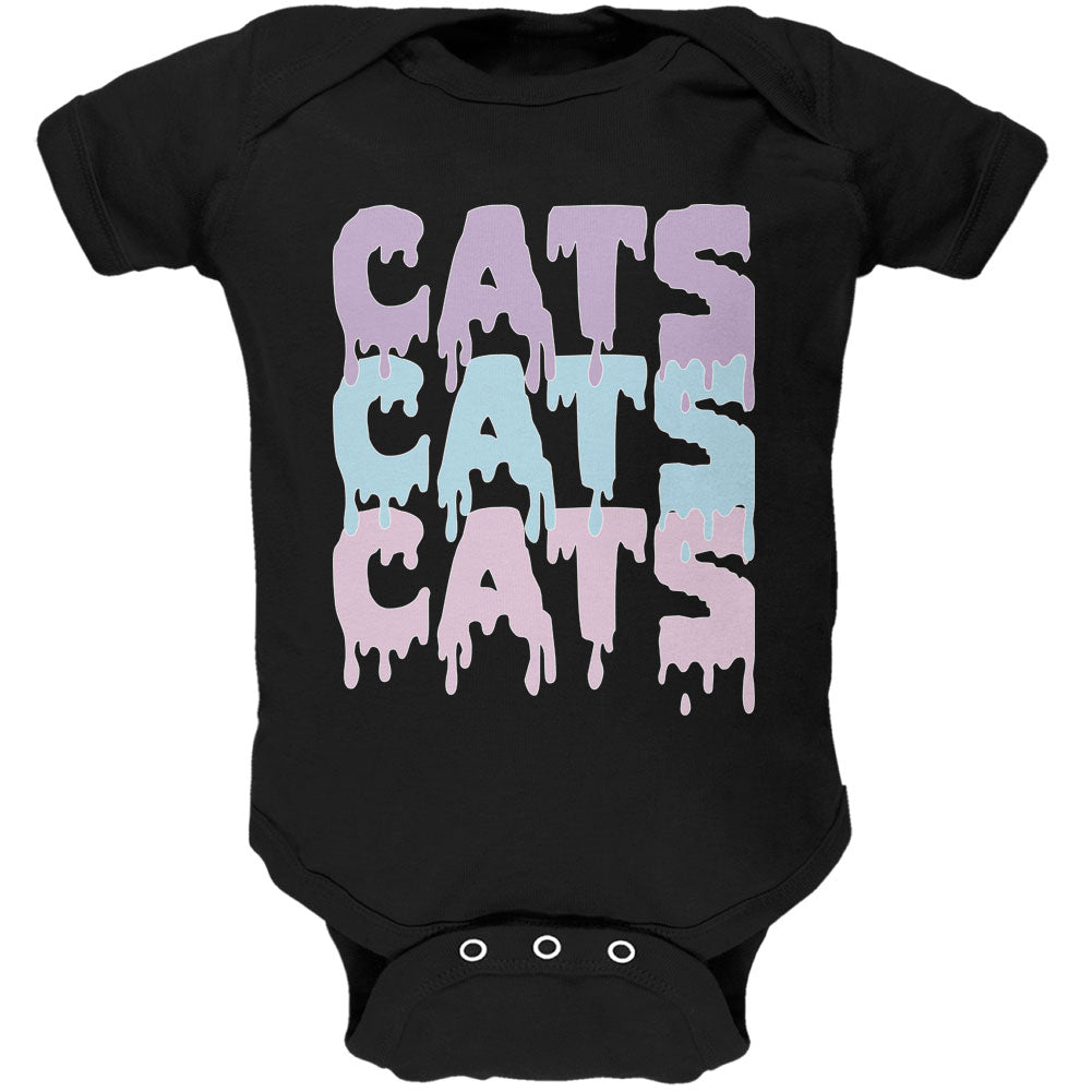 Halloween Cats Cats Cats Soft Baby One Piece Baby One Piece Old Glory 12M Black