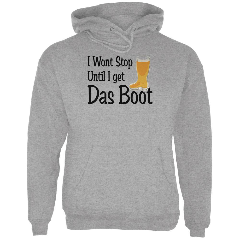 Oktoberfest I Won't Stop Until I Get Das Boot German Beer Mens Hoodie Men's Hoodies Old Glory 2XL Storm Grey