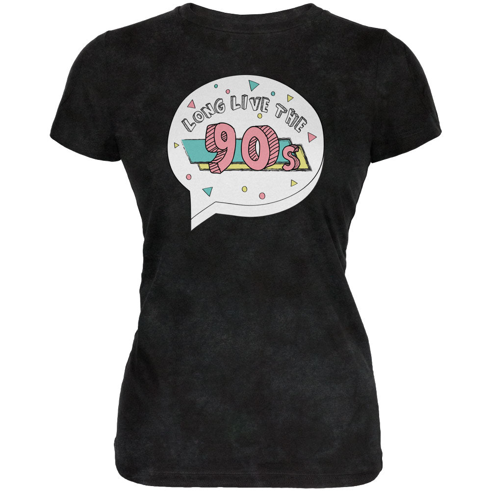 Halloween Long Live the 90s Juniors Soft T Shirt Juniors T-Shirts Old Glory 2XL Charcoal Black Triblend