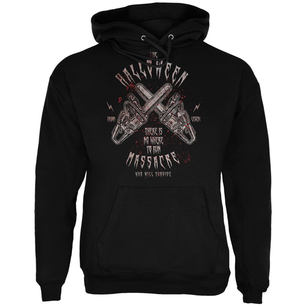 Halloween Chainsaw Massacre Bloody Horror Mens Hoodie Men's Hoodies Old Glory 2XL Black