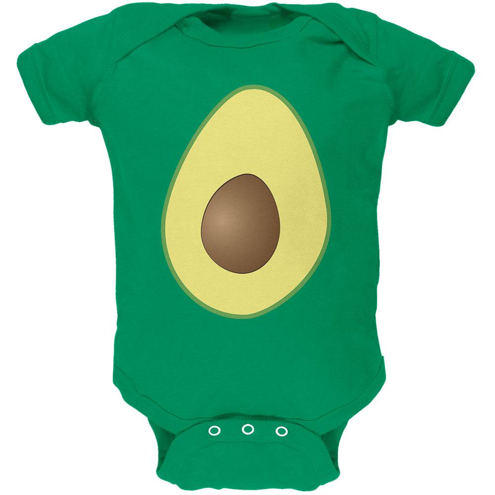 Halloween Avocado Costume Soft Baby One Piece Baby One Piece Old Glory 12MO Kelly Green