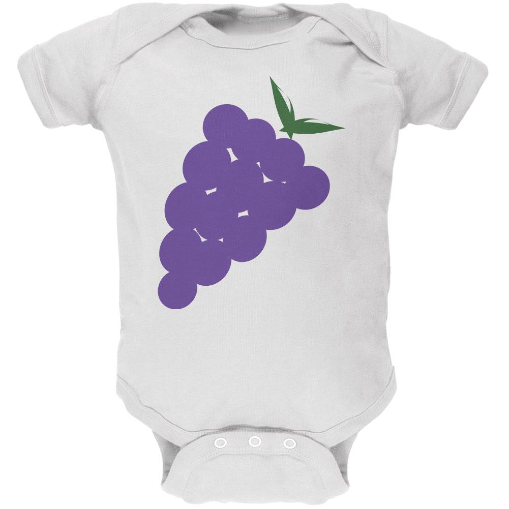 Halloween Purple Grape Costume Soft Baby One Piece Baby One Piece Old Glory 12MO White