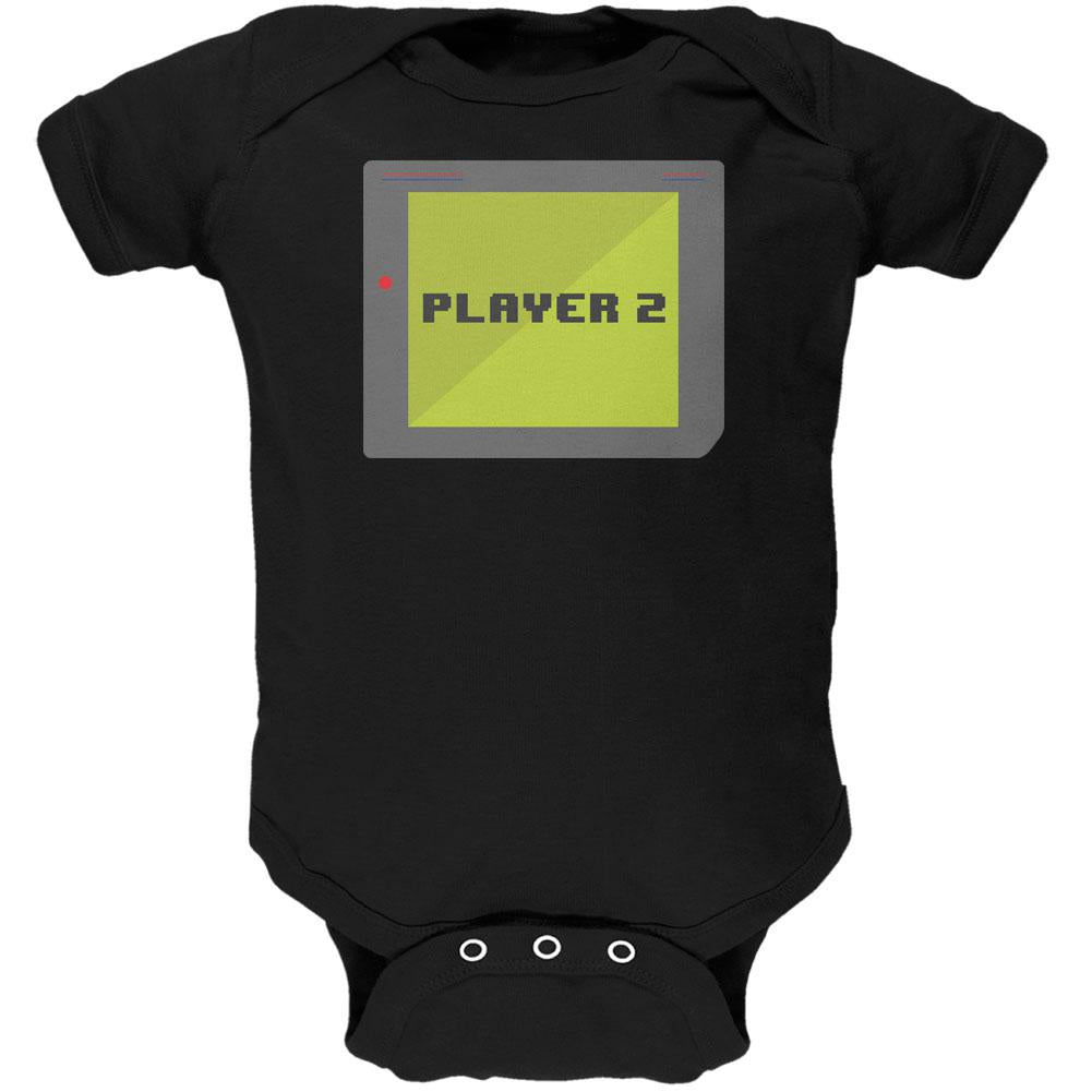 Halloween Old School Gamer Player 2 Soft Baby One Piece Baby One Piece Old Glory 12MO Black
