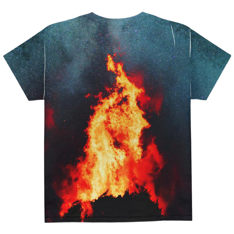 Autumn Fall It's Bonfire Season All Over Youth T Shirt Youth T-Shirts Old Glory