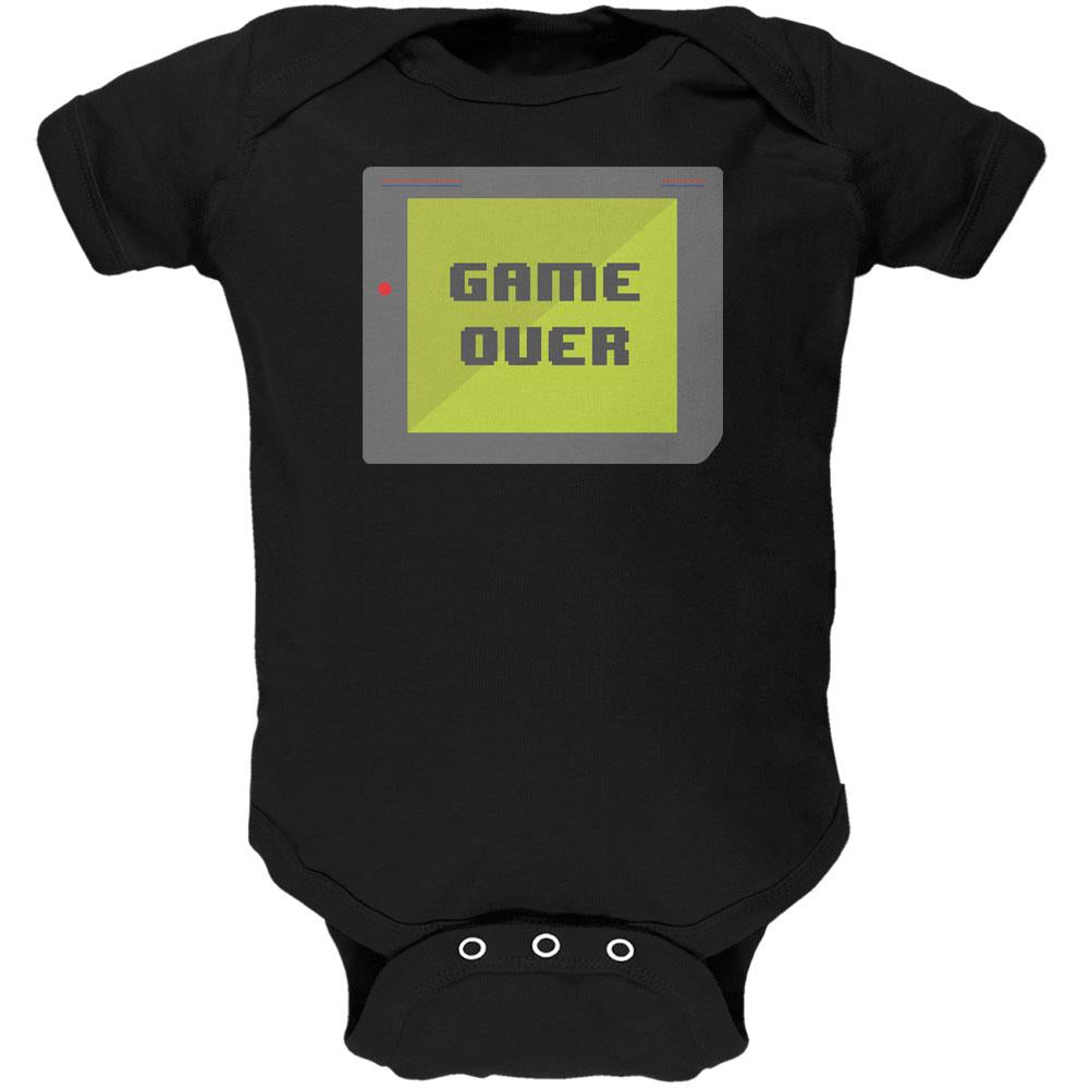 Halloween Old School Gamer Game Over Soft Baby One Piece Baby One Piece Old Glory 12MO Black