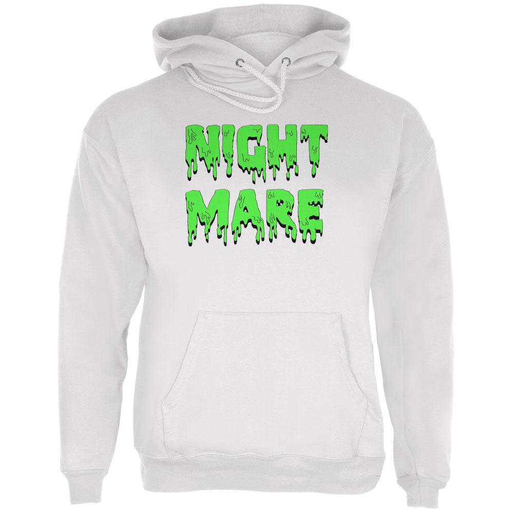 Halloween Nightmare Horror Slime Dripping Text Mens Hoodie Men's Hoodies Old Glory LG White
