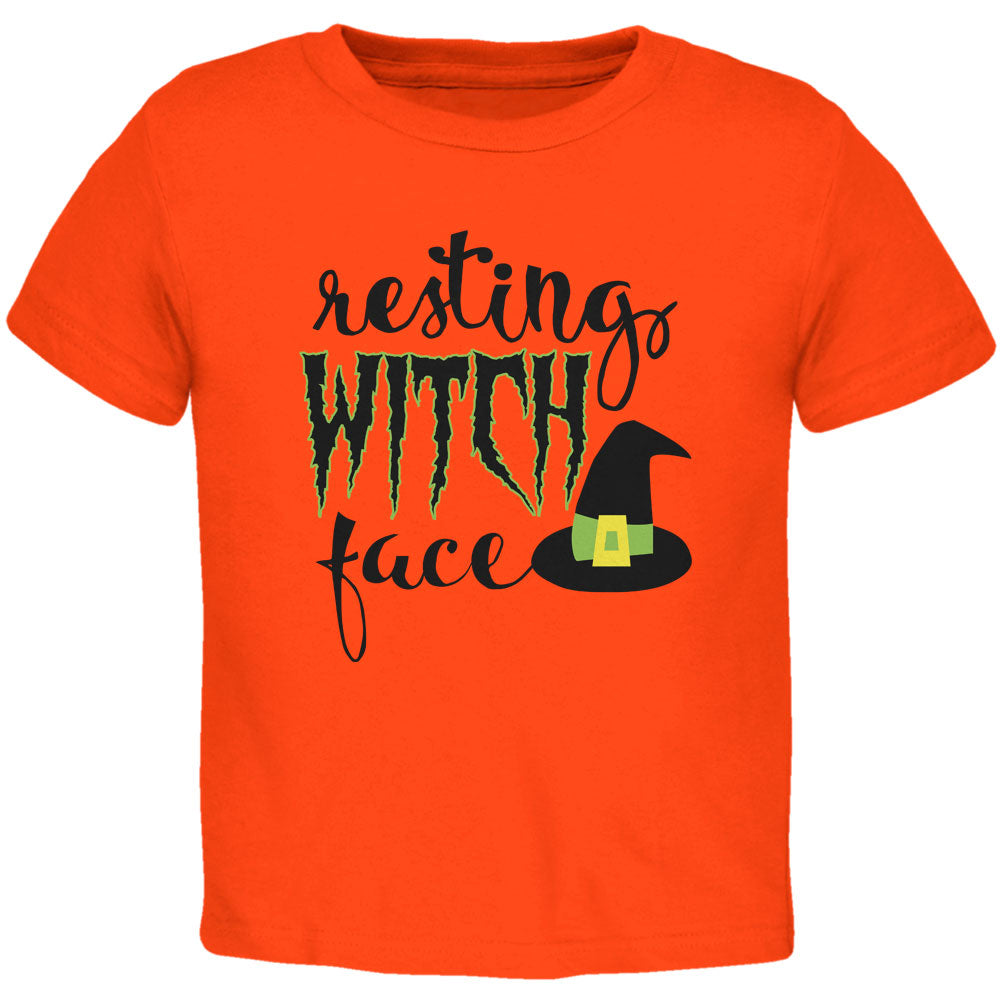 Halloween Resting Witch Face Toddler T Shirt Toddler T-Shirts Old Glory 2T Orange
