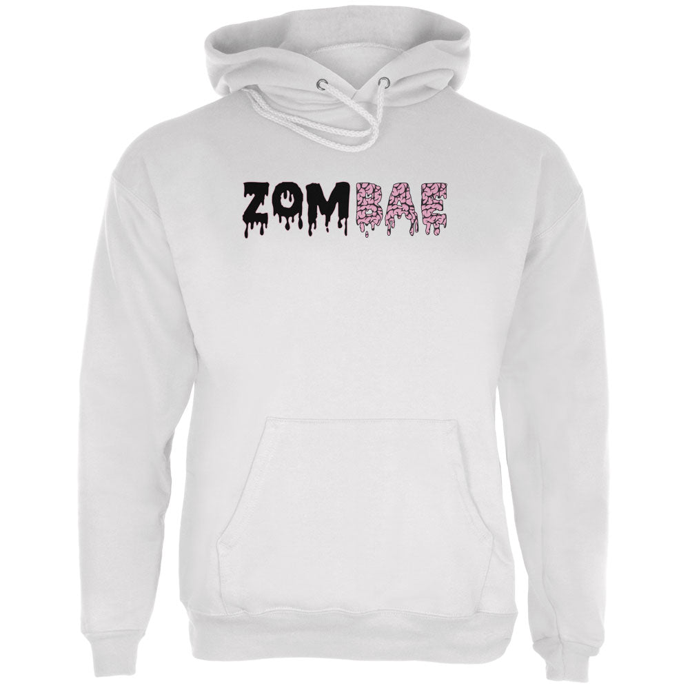 Halloween Zombae Zombie Brain  Mens Hoodie Men's Hoodies Old Glory LG White