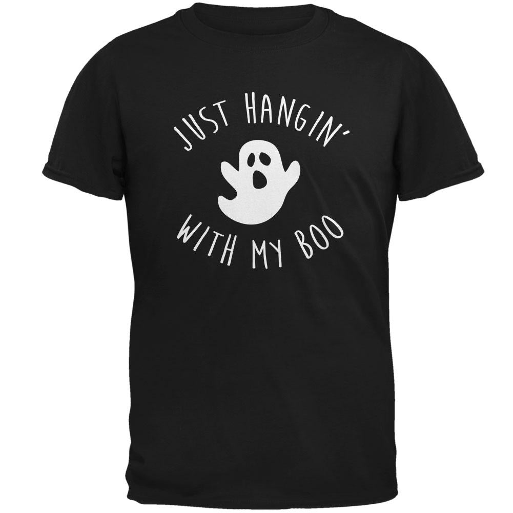 Halloween Just Hangin With My Boo Ghost Mens T Shirt Men's T-Shirts Old Glory 2XL Black