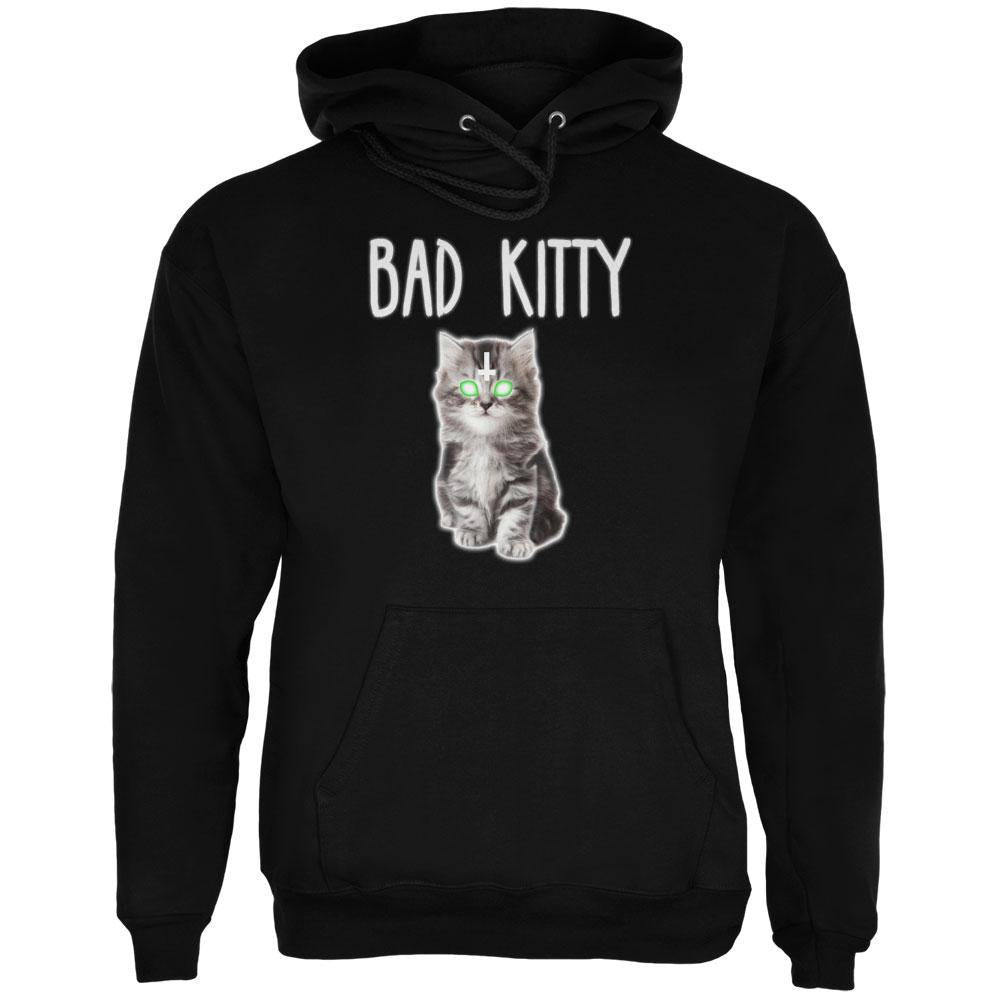 Halloween Bad Kitty Cat Mens Hoodie Men's Hoodies Old Glory 2XL Black