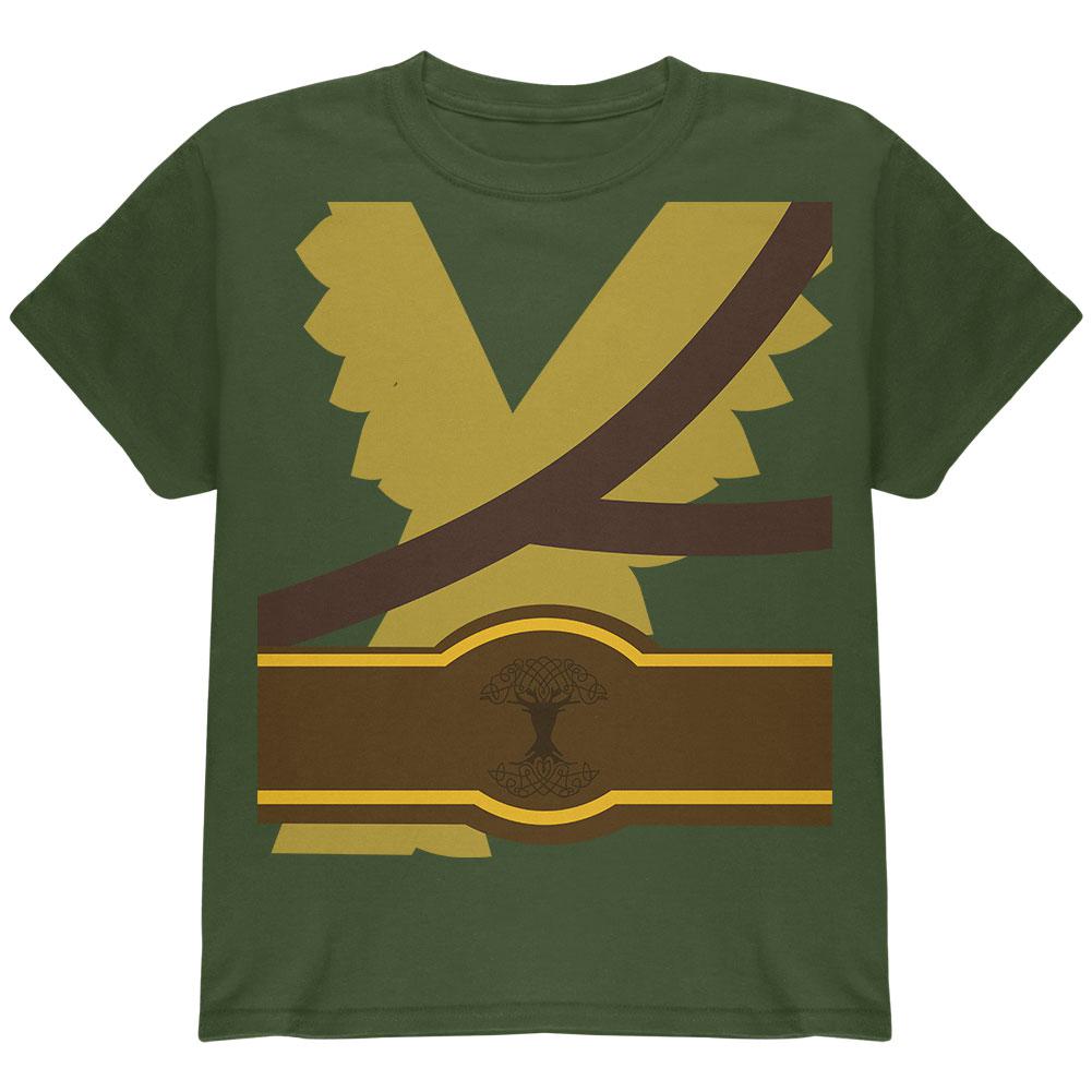 Halloween Warrior Elf Costume Youth T Shirt Youth T-Shirts Old Glory LG Military Green