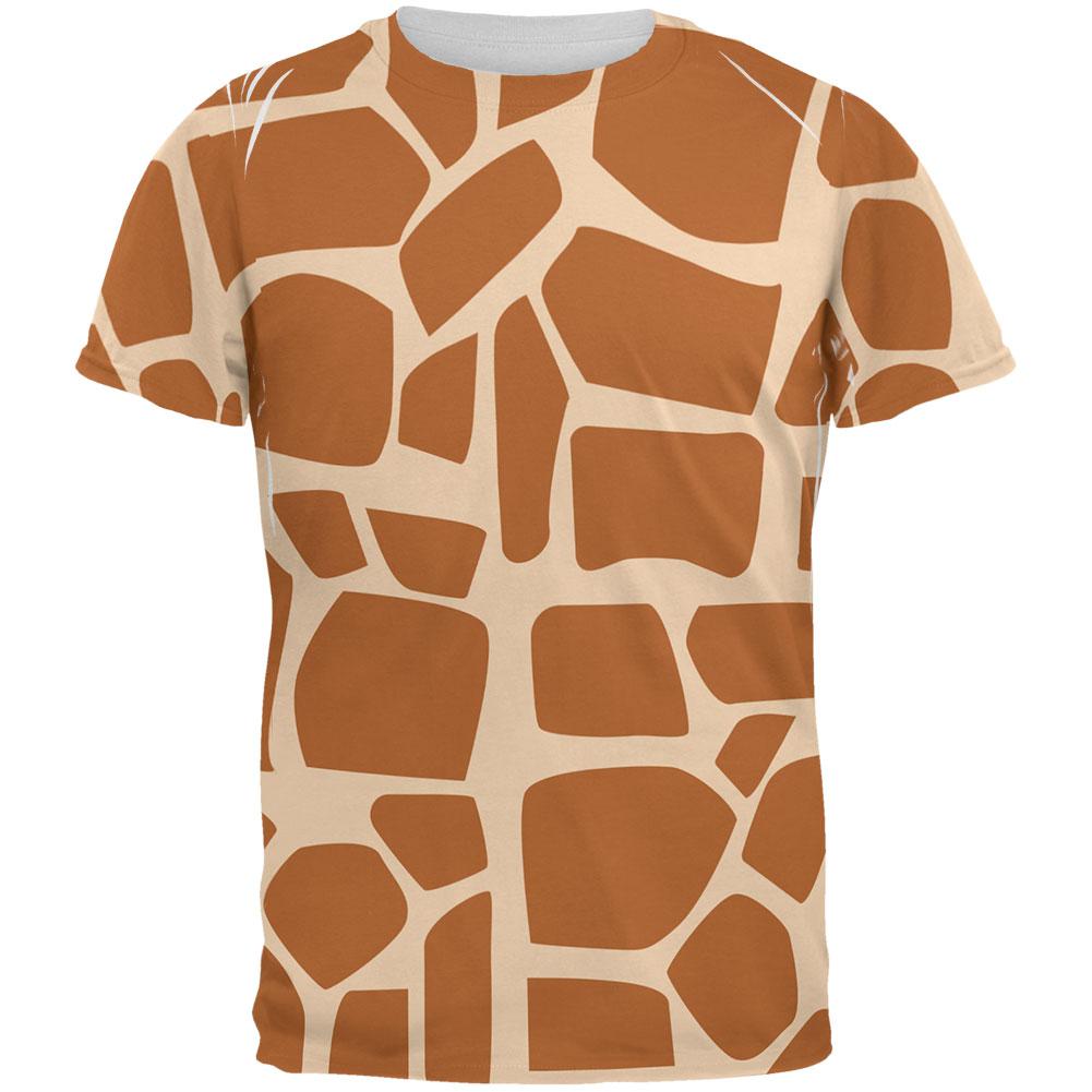 Halloween Giraffe West African Cartoon Costume All Over Mens T Shirt Men's T-Shirts Old Glory 2XL Multi