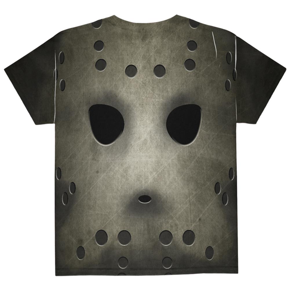 Halloween Horror Movie Hockey Mask Costume All Over Youth T Shirt Youth T-Shirts Old Glory