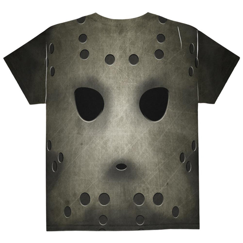 Halloween Horror Movie Hockey Mask Costume All Over Youth T Shirt Youth T-Shirts Old Glory