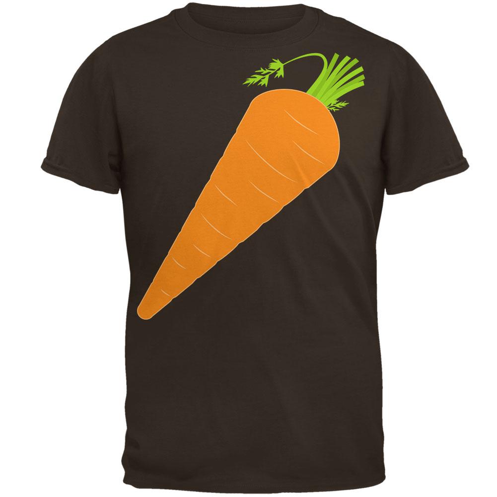 Halloween Vegetable Carrot Costume Mens T Shirt Men's T-Shirts Old Glory 2XL Brown