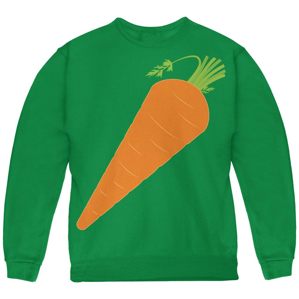 Halloween Vegetable Carrot Costume Youth Sweatshirt Youth Sweatshirts Old Glory LG Green