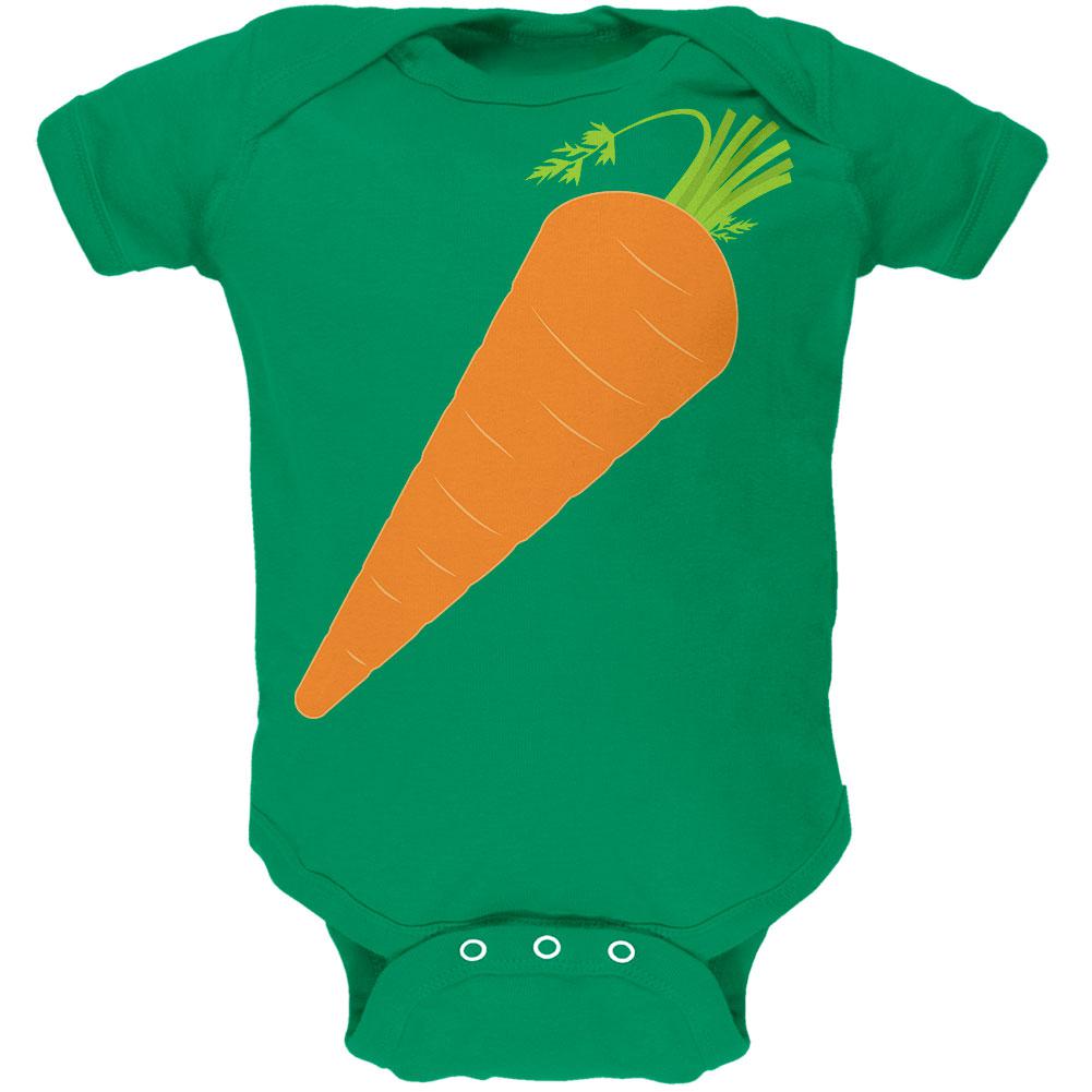 Halloween Vegetable Carrot Costume Soft Baby One Piece Baby One Piece Old Glory 12MO Kelly Green