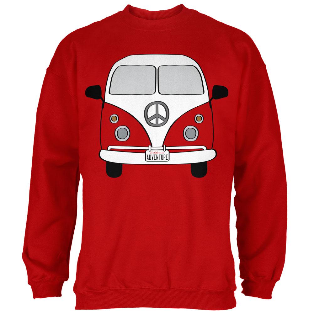 Halloween Travel Bus Costume Camper Adventure Mens Sweatshirt Men's Sweatshirts Old Glory 2XL Red