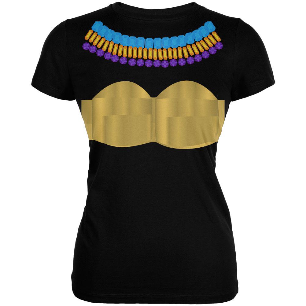 Halloween Egyptian Goddess Costume Juniors Soft T Shirt Juniors T-Shirts Old Glory 2XL Black