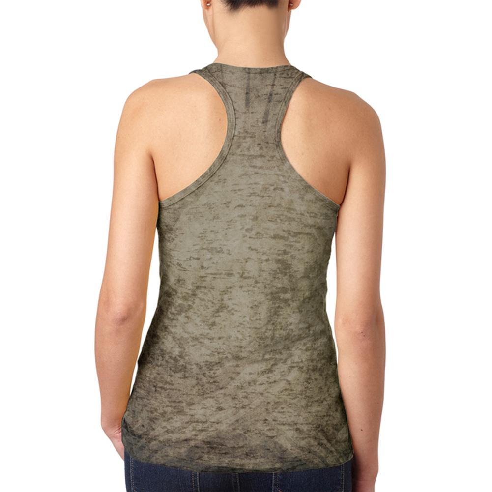 Halloween Horror Movie Mask Slasher Attack Juniors Burnout Racerback Tank Top Juniors Tank Tops Old Glory