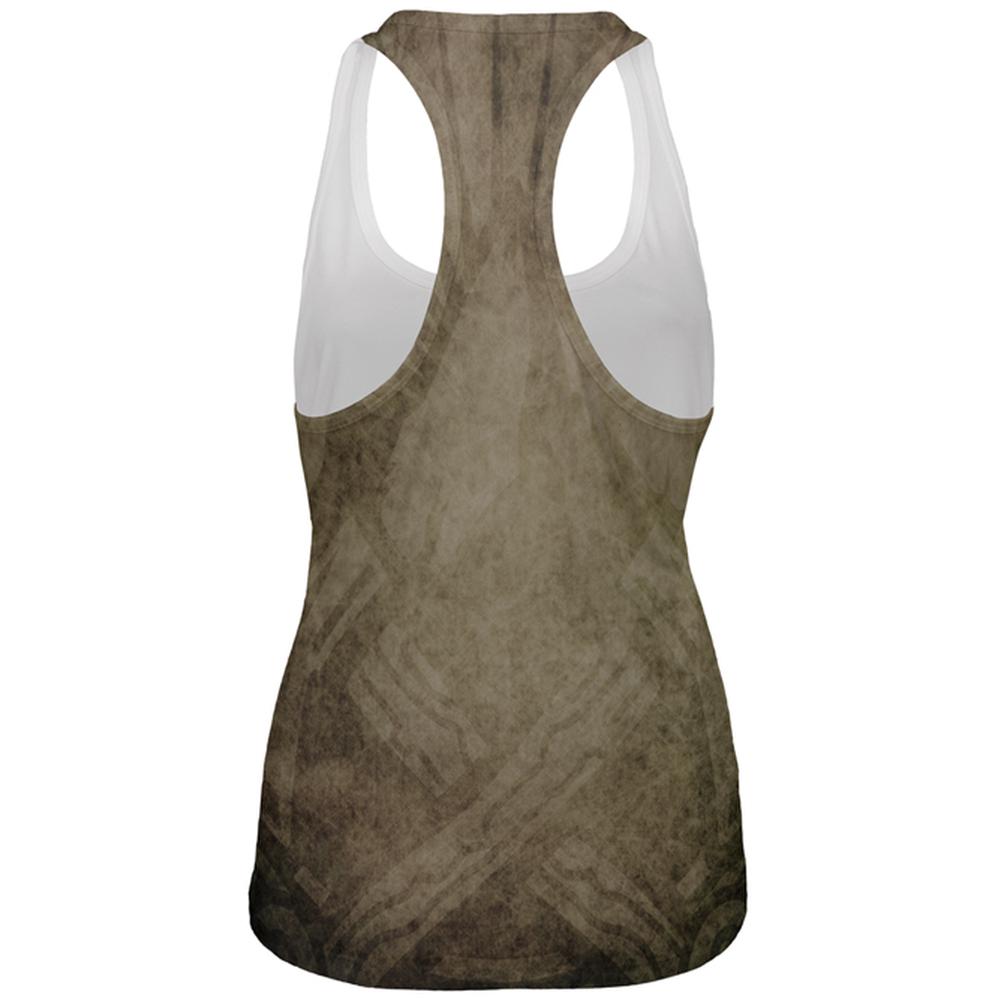 Halloween Horror Movie Mask Slasher Attack All Over Womens Work Out Tank Top Women's Tank Tops Old Glory