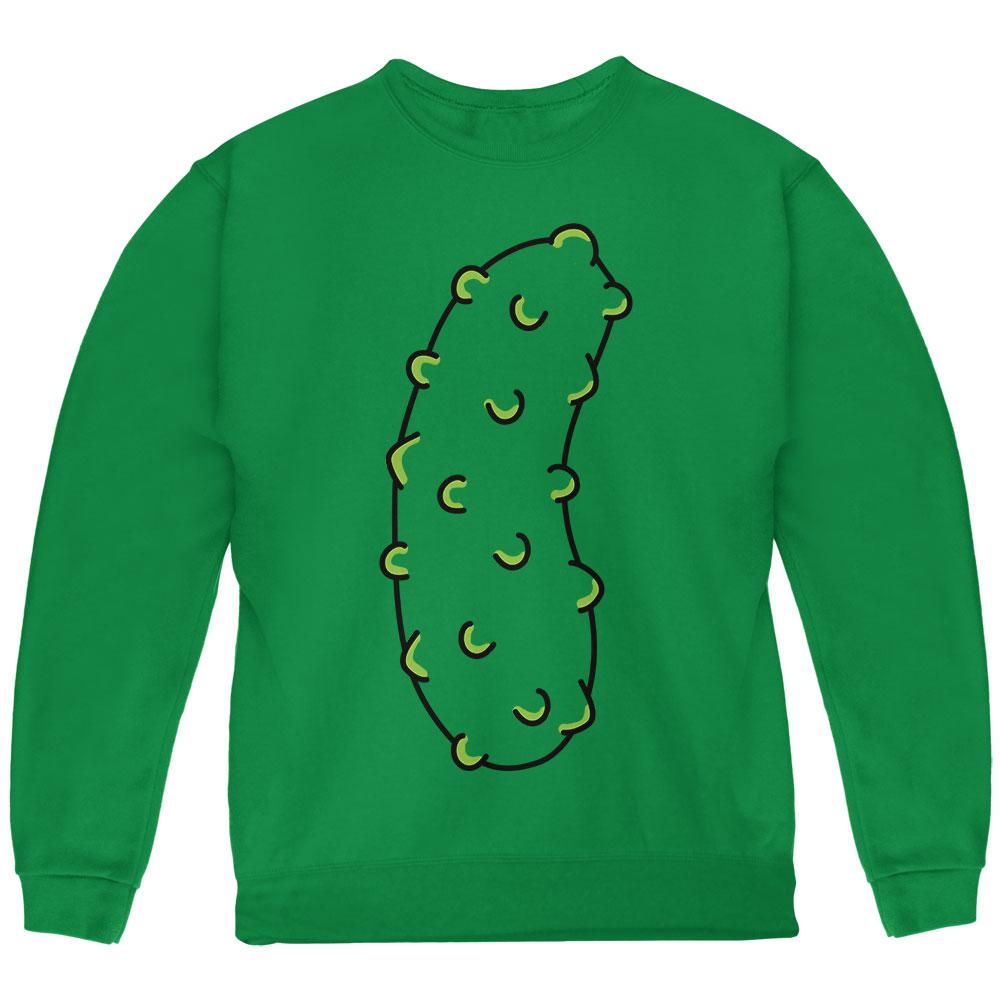 Halloween Vegetable Pickle Costume Youth Sweatshirt Youth Sweatshirts Old Glory LG Green