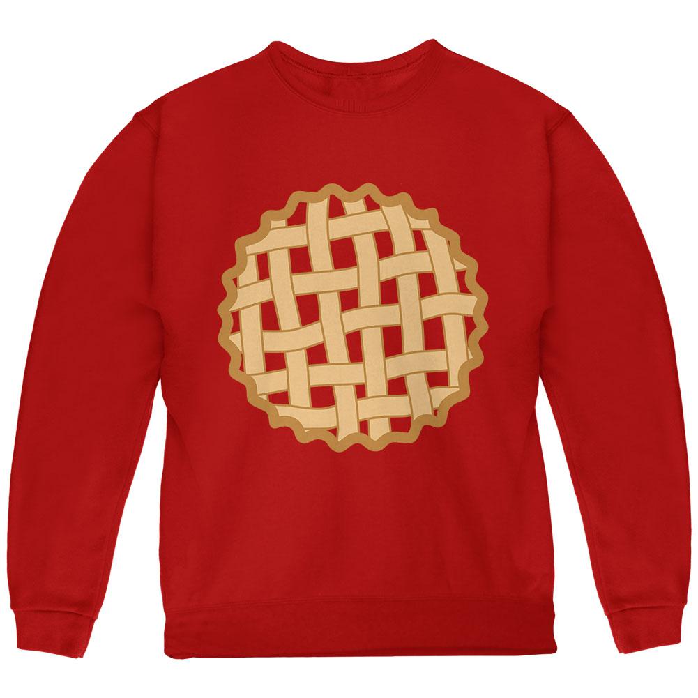 Halloween Lattice Pie Costume Strawberry Cherry Youth Sweatshirt Youth Sweatshirts Old Glory LG Red