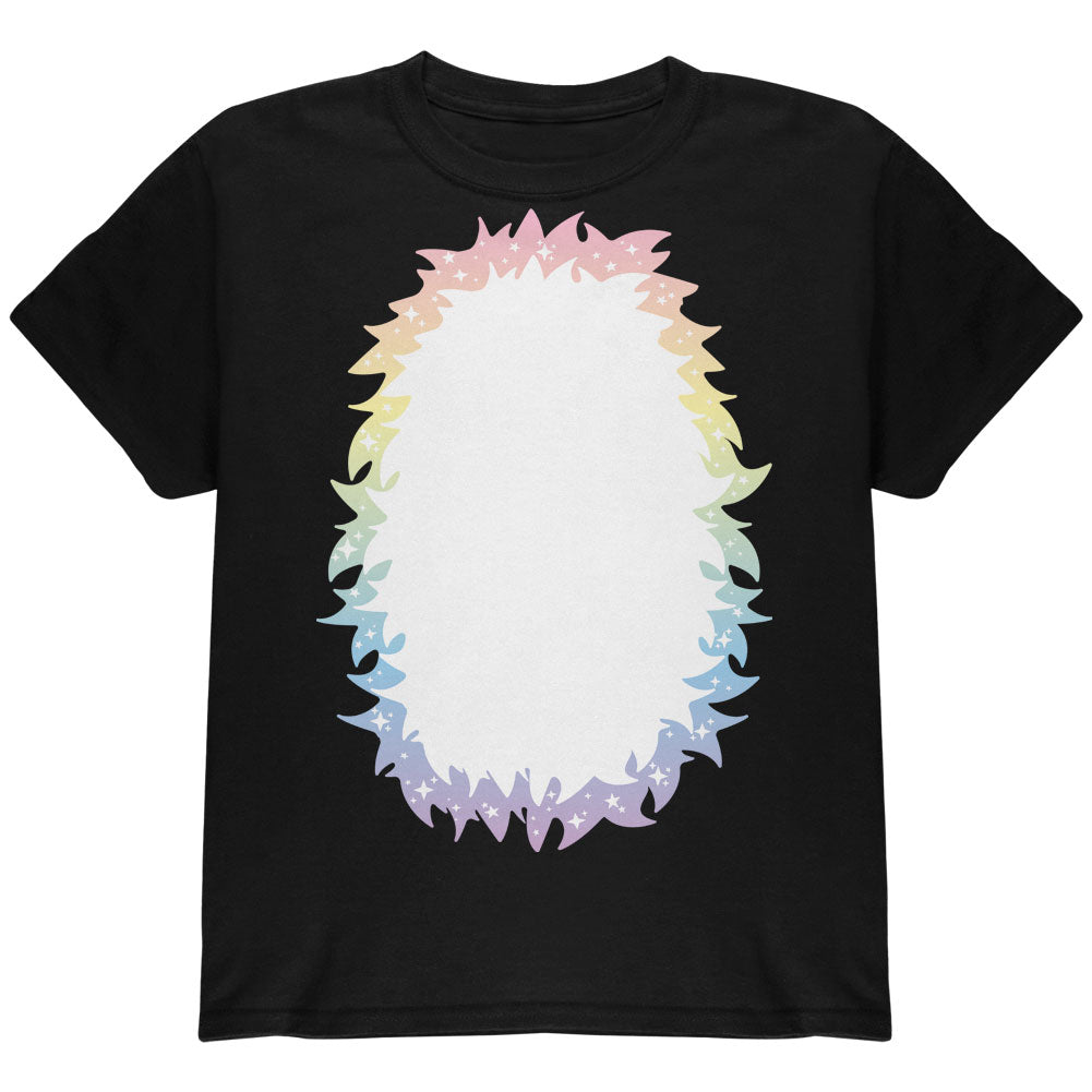 Halloween Unicorn Costume Rainbow Pony Youth T Shirt Youth T-Shirts Old Glory YLG Black
