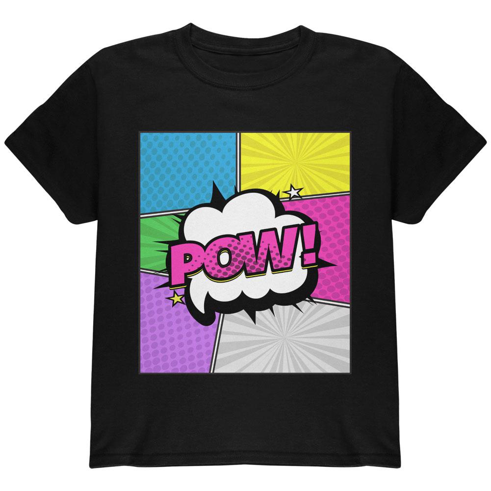 Halloween Pop Art Costume Youth T Shirt Youth T-Shirts Old Glory LG Black