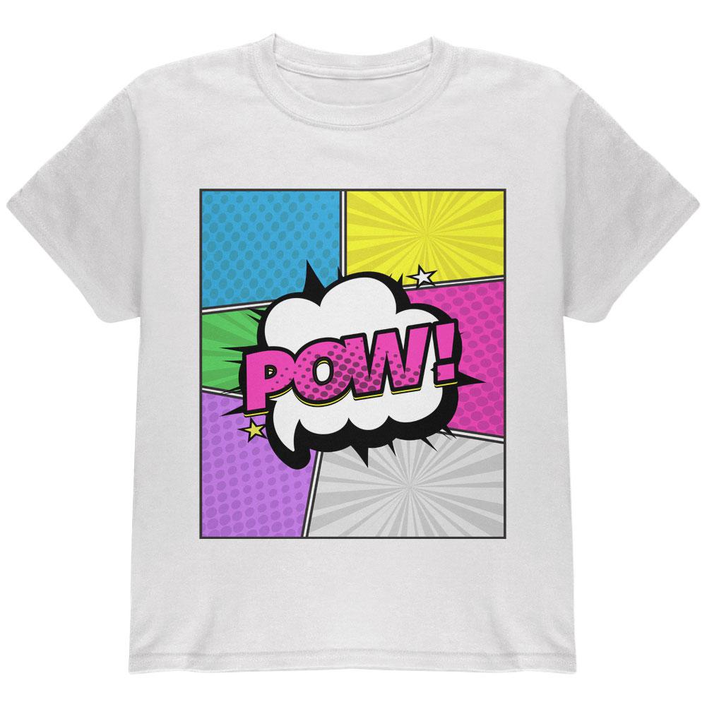 Halloween Pop Art Costume Youth T Shirt Youth T-Shirts Old Glory LG White